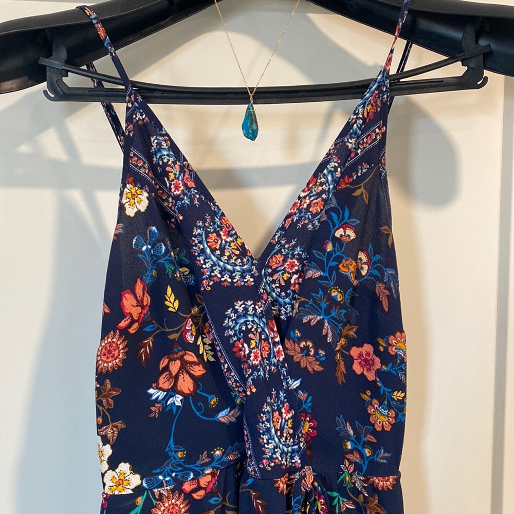 Monteau floral boho maxi dress, size small
